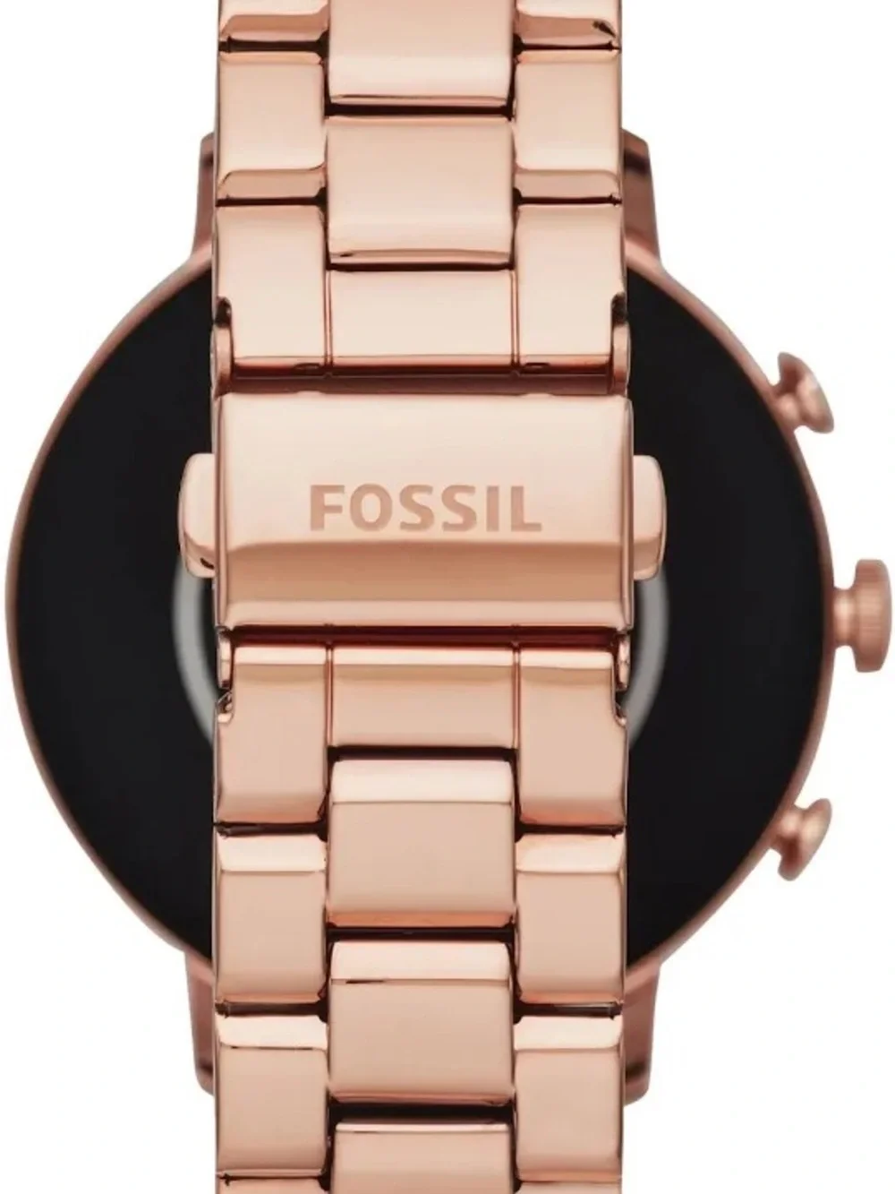 Fossil Rose Gold Smartwatch with Crystal-Accented Bracelet and Two Chargers